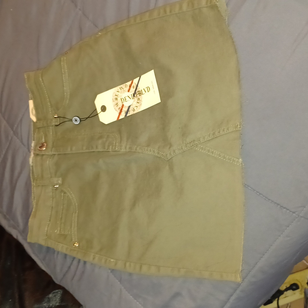Army green skirt
